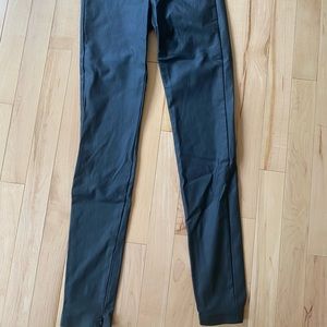 Black faux leather pants